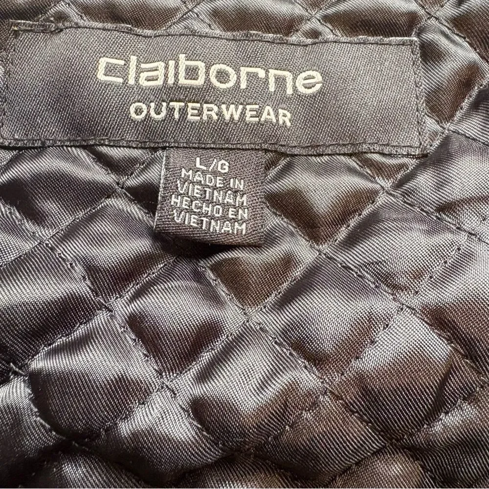 Claiborne Outerwear Men's Olive Jacket Full Zip and Snap Size Large